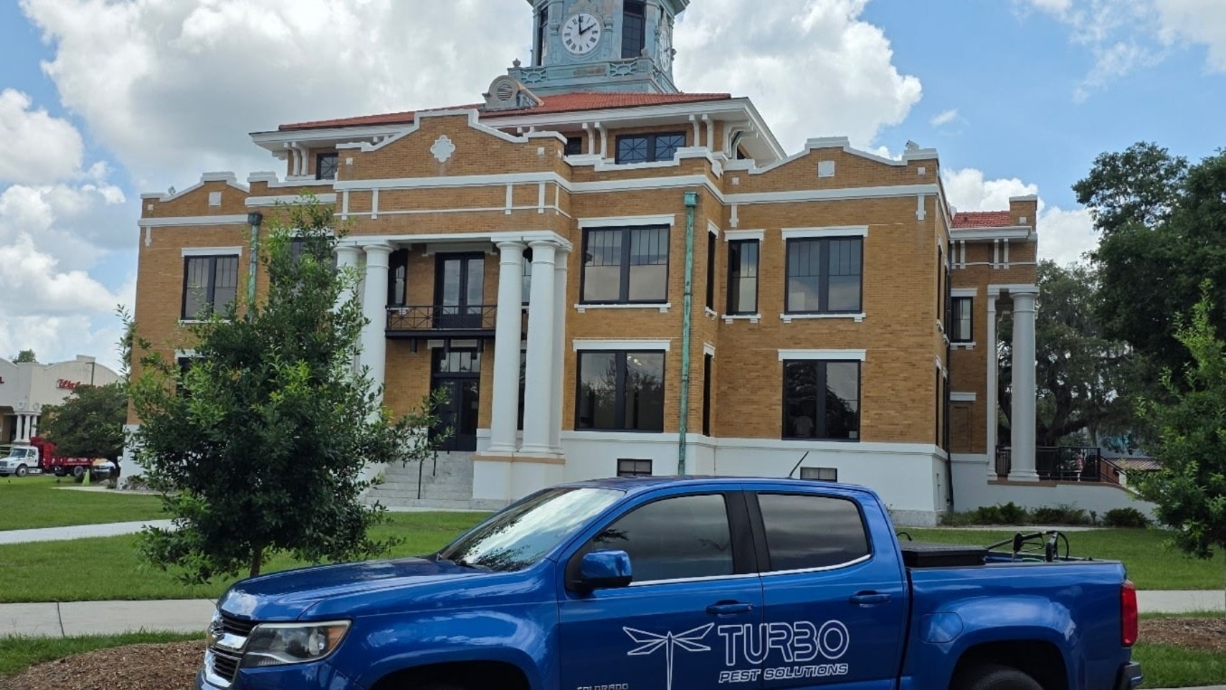 Turbo Pest Solutions service truck in Inverness, FL